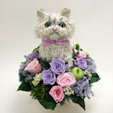 チンチラのプリザーブドフラワーアレンジCute