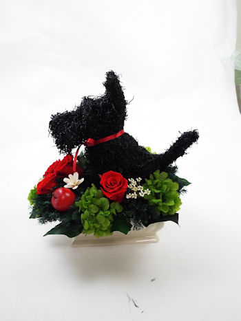 犬 プリザーブドフラワー