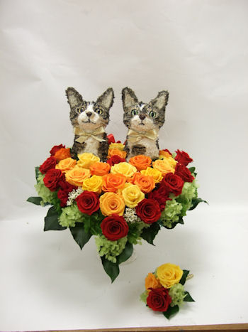 猫のブライダルブーケ
