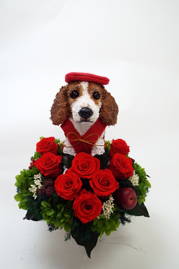 ビーグル犬プリザーブドフラワー