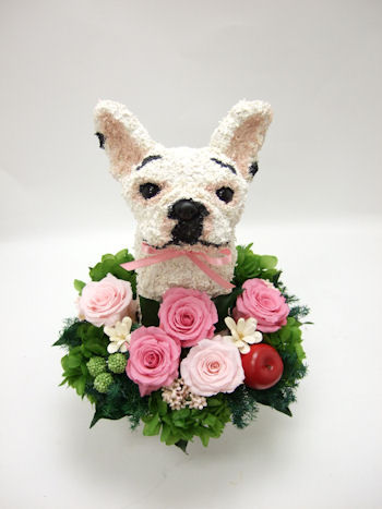 結婚祝い　犬の花ギフト
