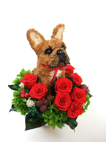 犬 プレゼント 花