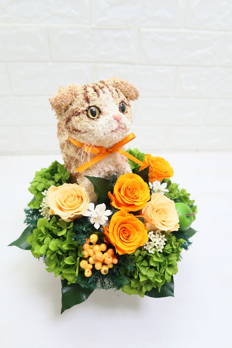 猫好きプレゼント　花