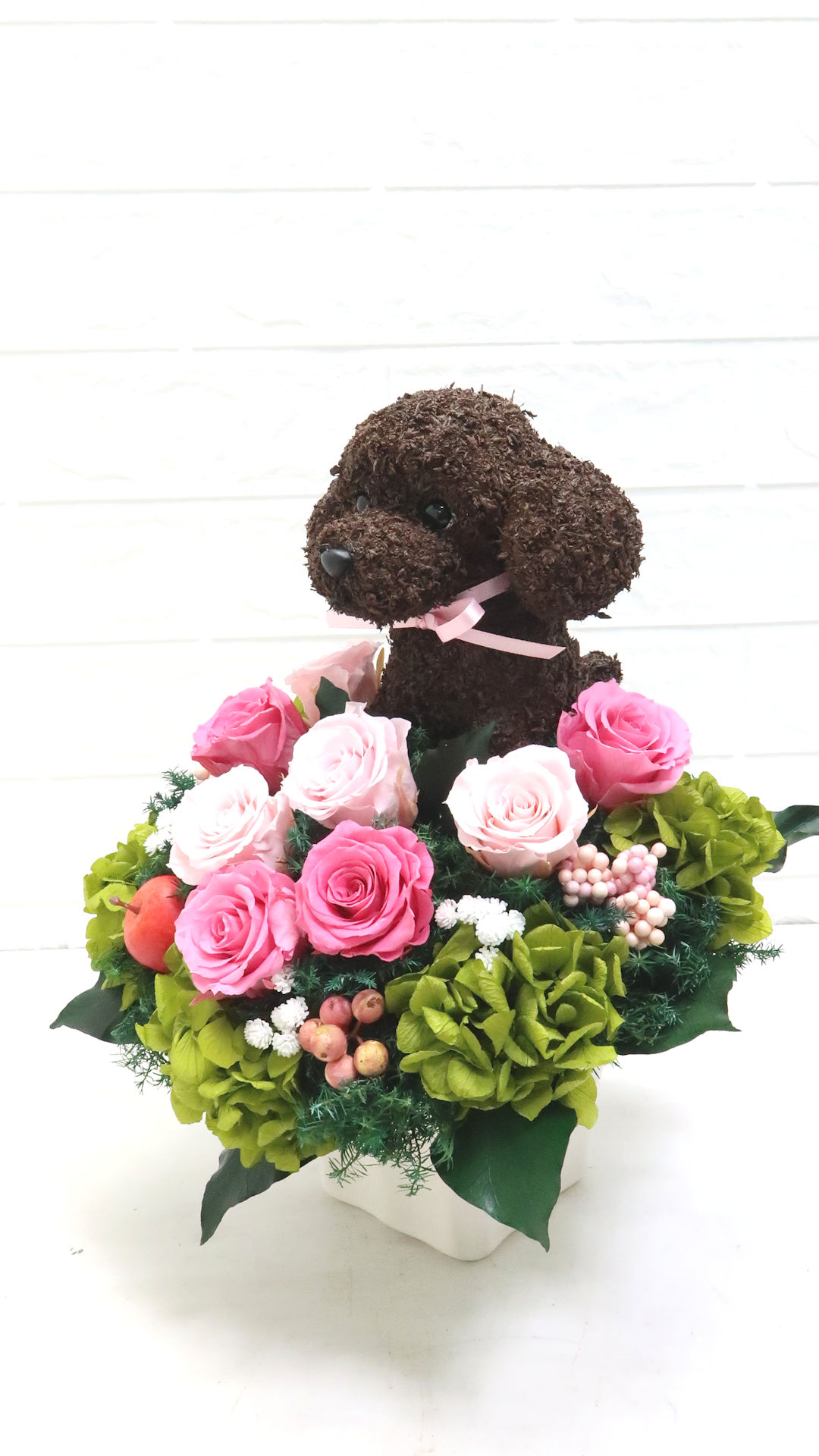 トイプードル　花