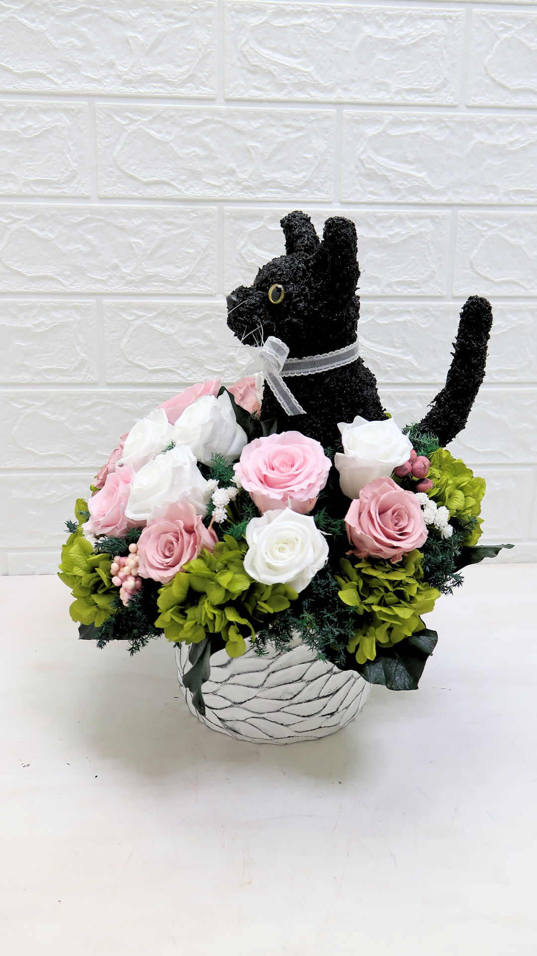 プリザーブドフラワー猫