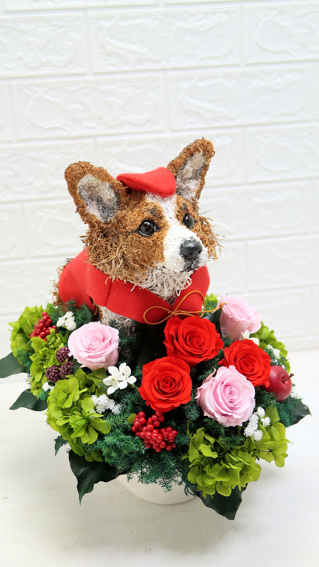 プリザーブドフラワー犬