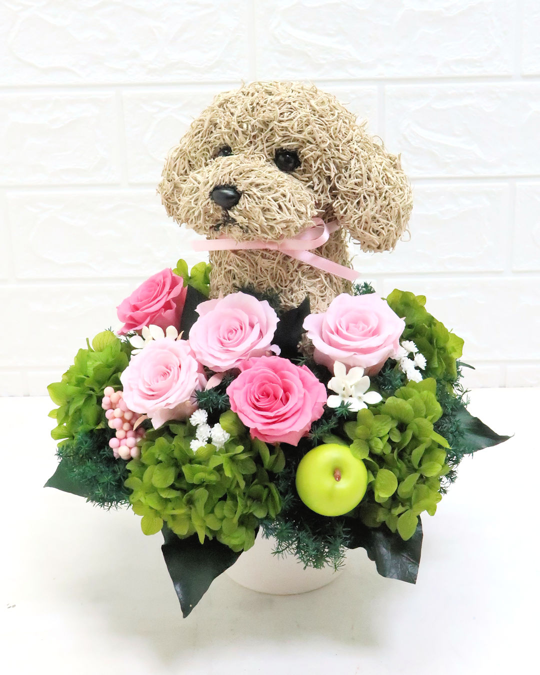 トイプードル　花