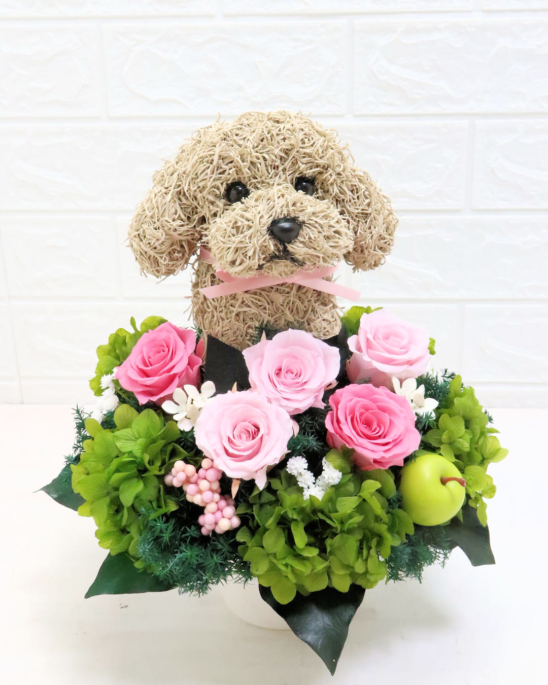 プリザーブドフラワー犬
