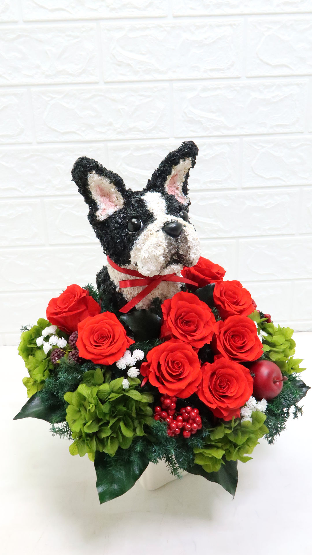 プリザーブドフラワー犬