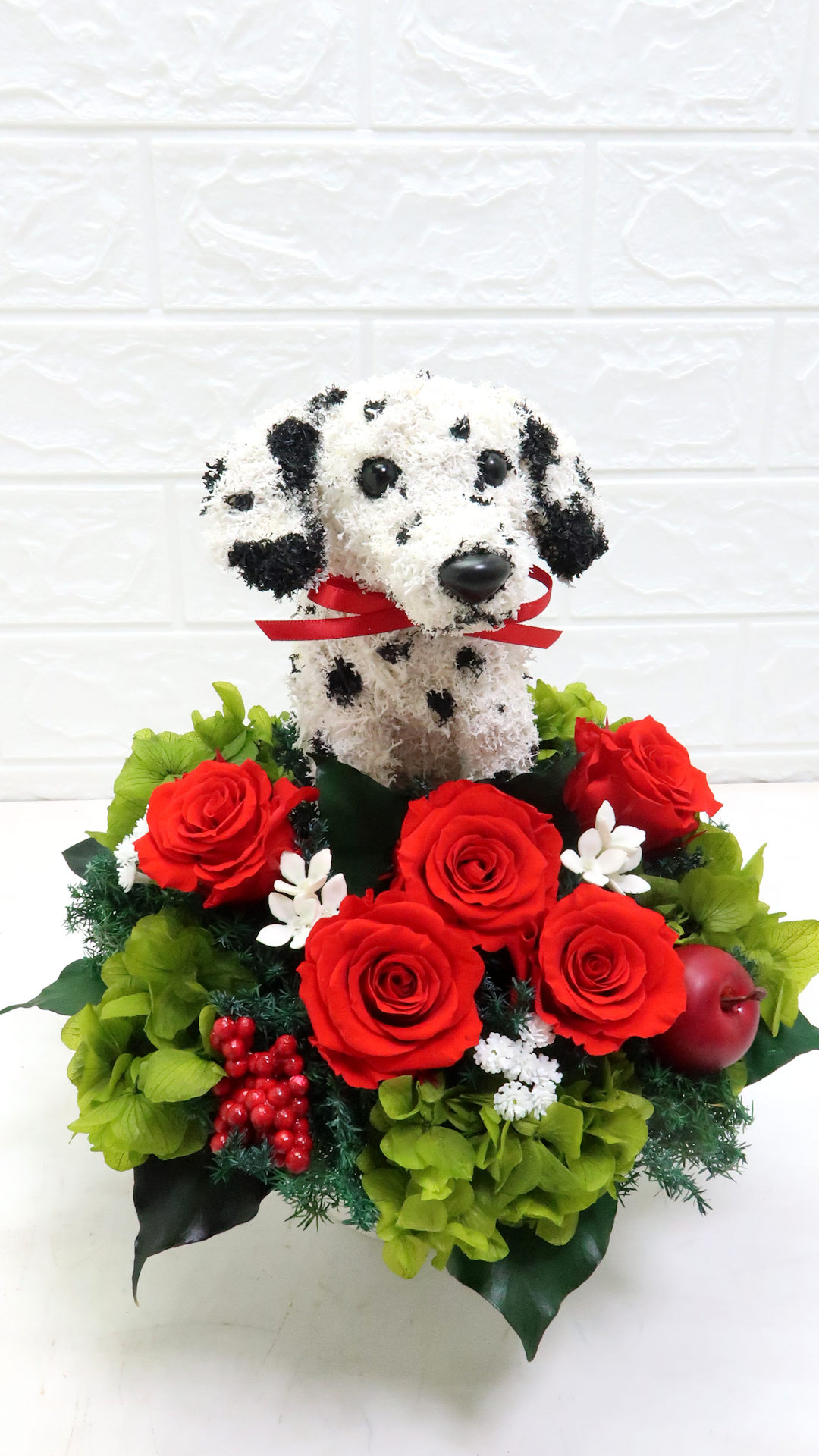プリザーブドフラワー犬