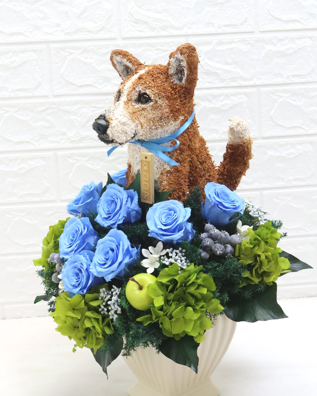 プリザーブドフラワー犬