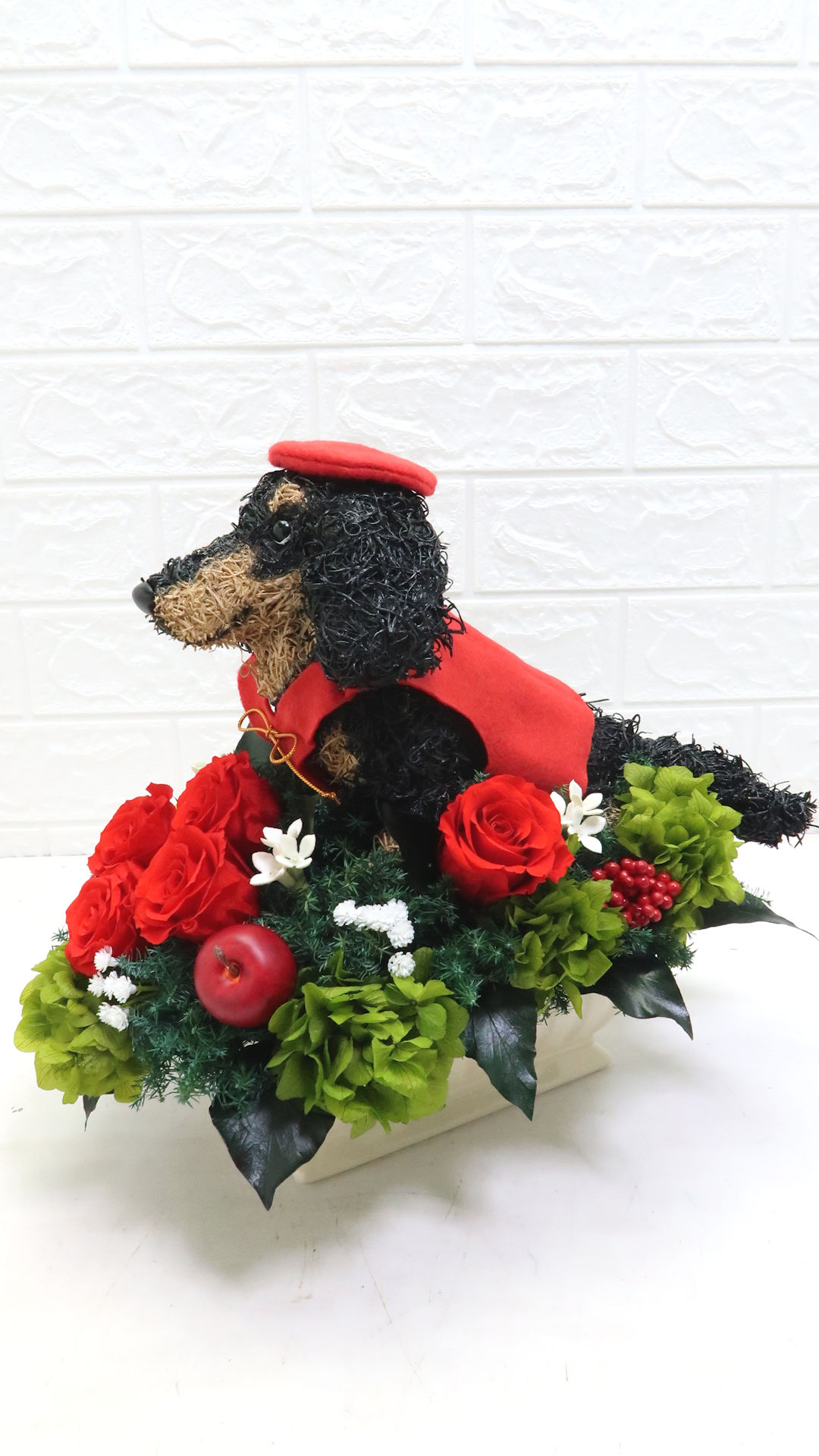 プリザーブドフラワー犬
