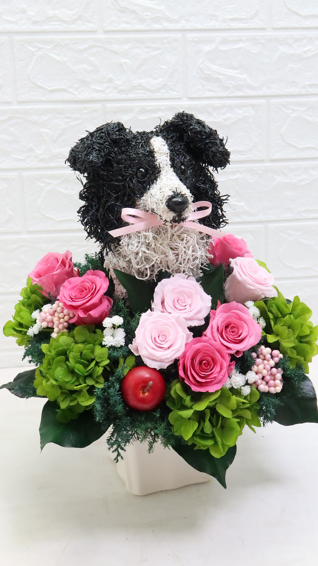 プリザーブドフラワー犬