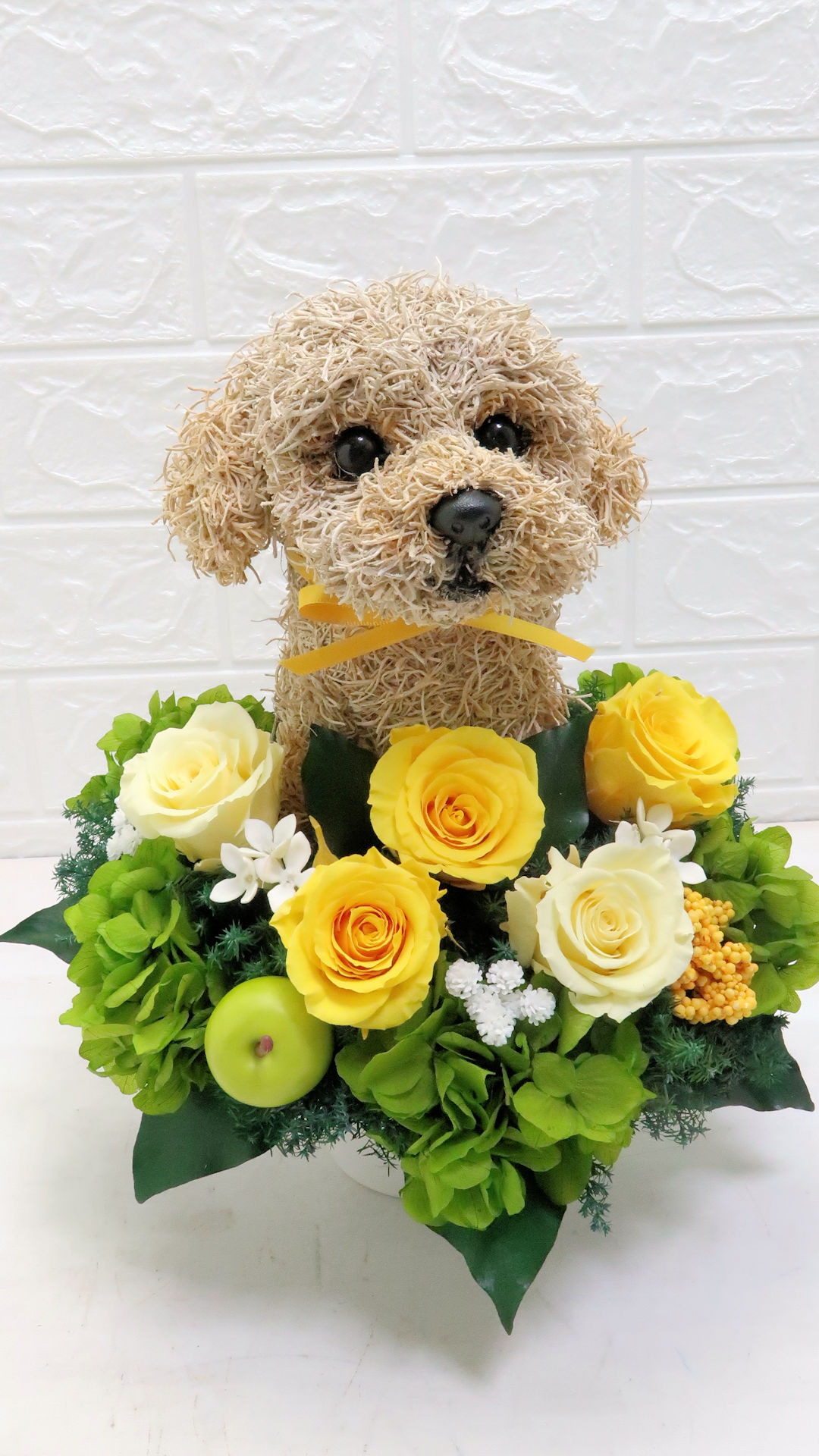 プリザーブドフラワー犬