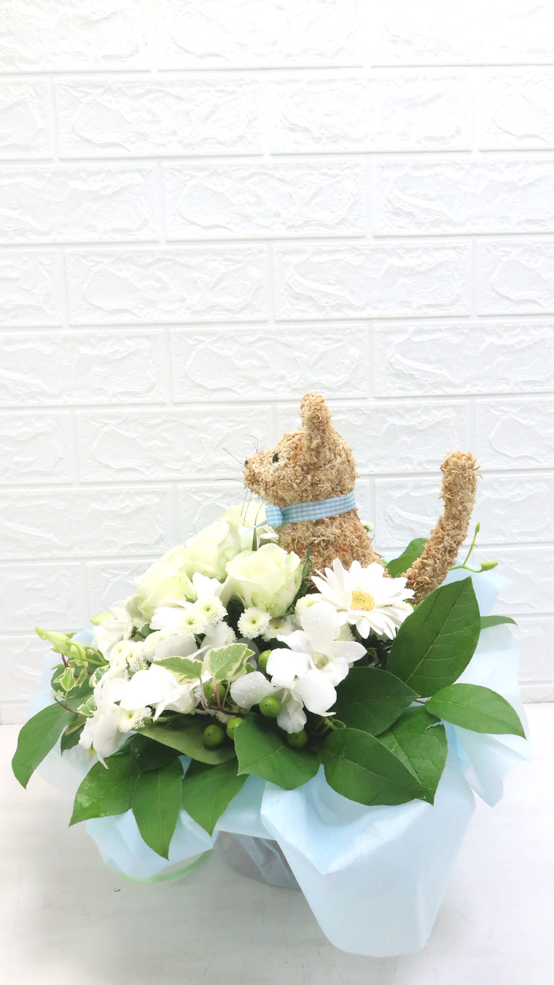 猫のお悔やみ 花