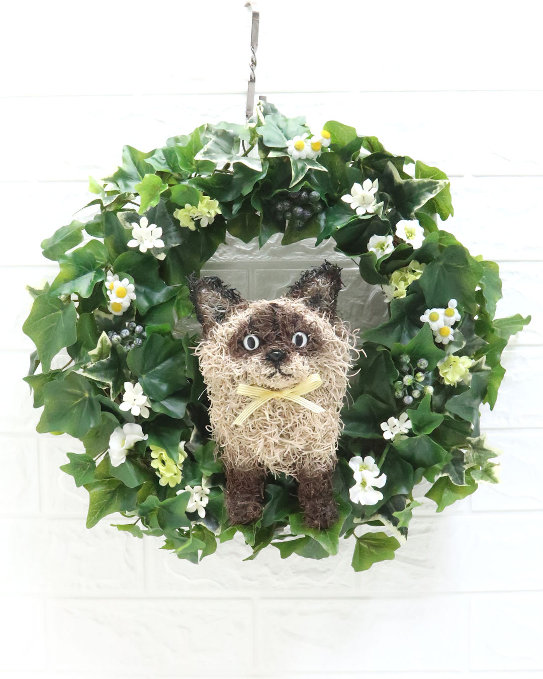 フラワーリース 猫