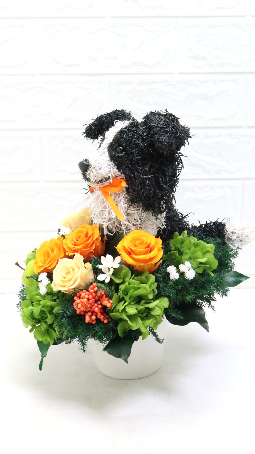 ボーダーコリー 花