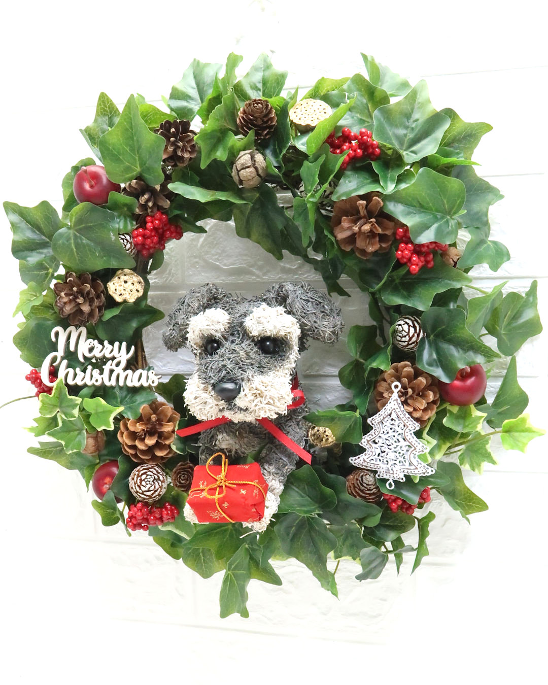 クリスマスリース シュナウザー