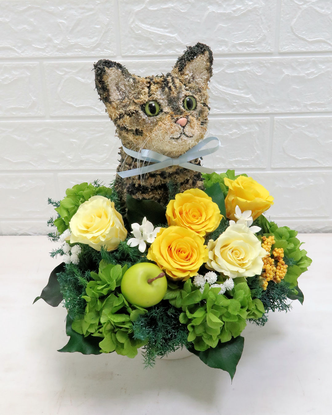 結婚祝い 猫 花