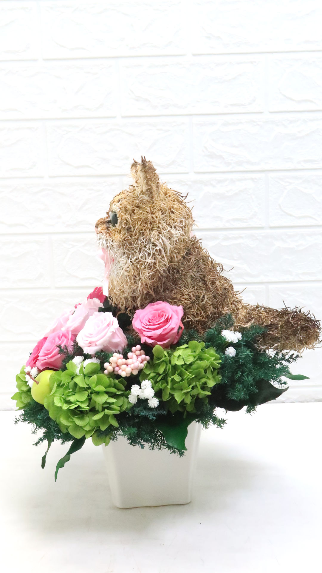 プリザーブドフラワー猫