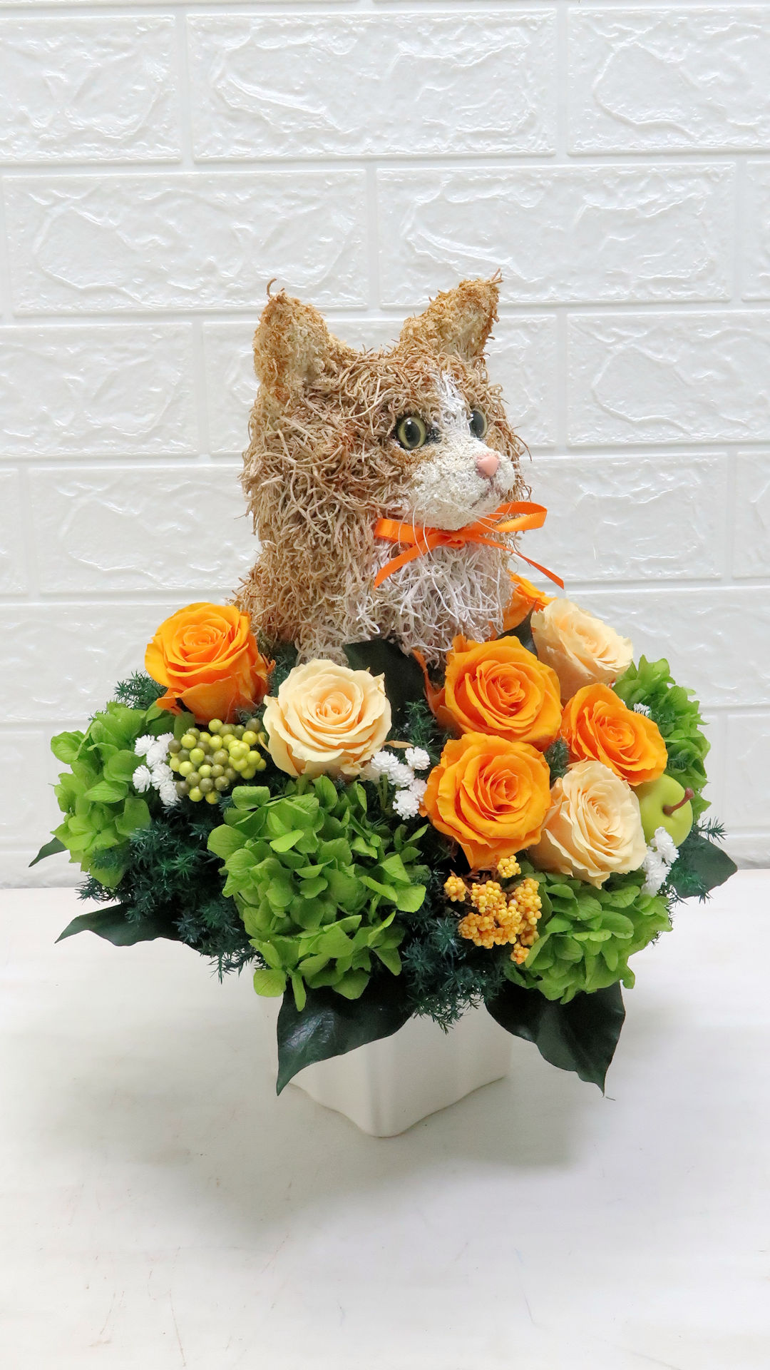 プリザーブドフラワー猫