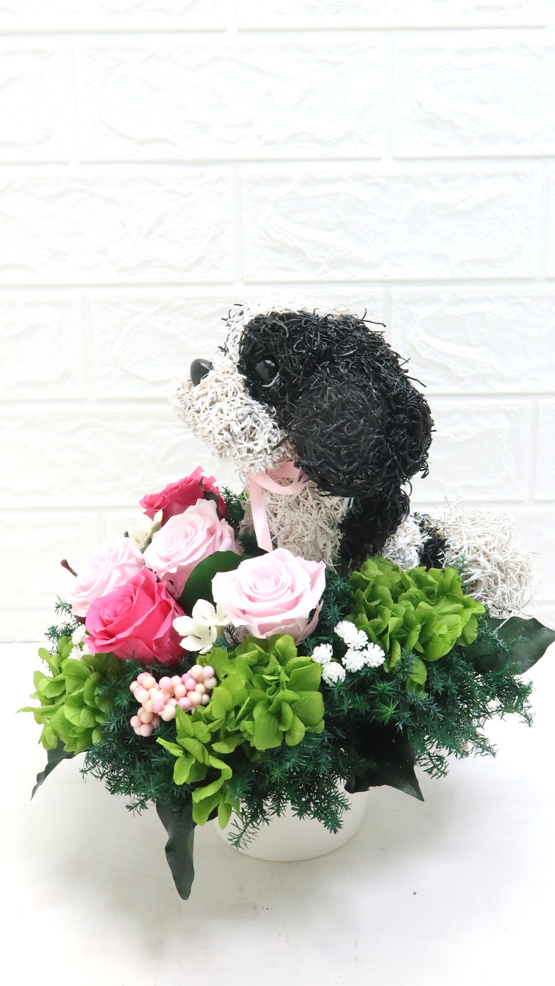 プリザーブドフラワー犬