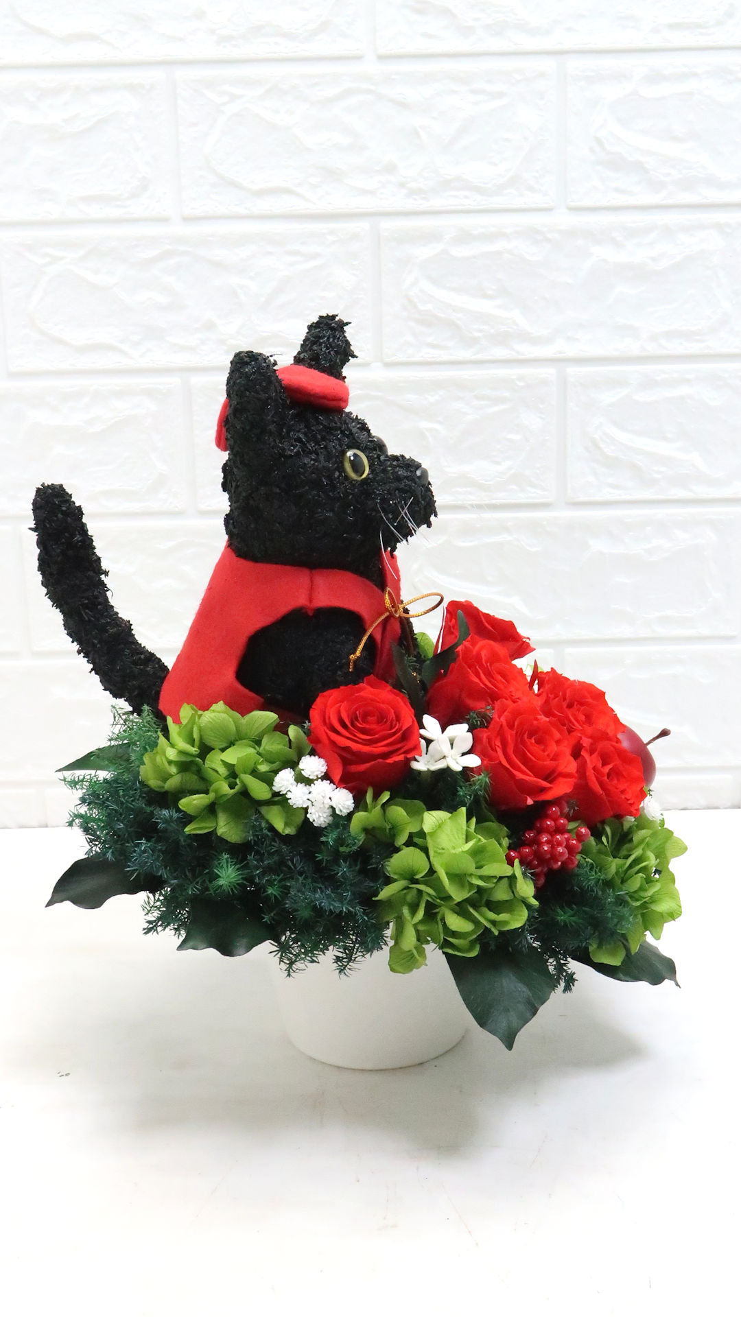 プリザーブドフラワー猫