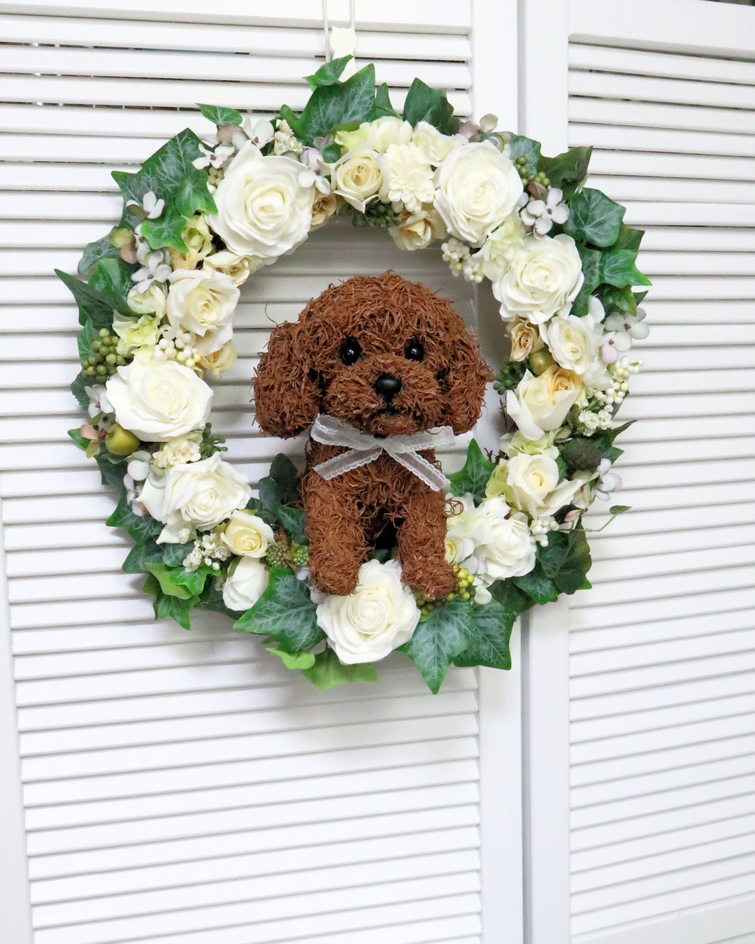 トイプードル フラワーリース