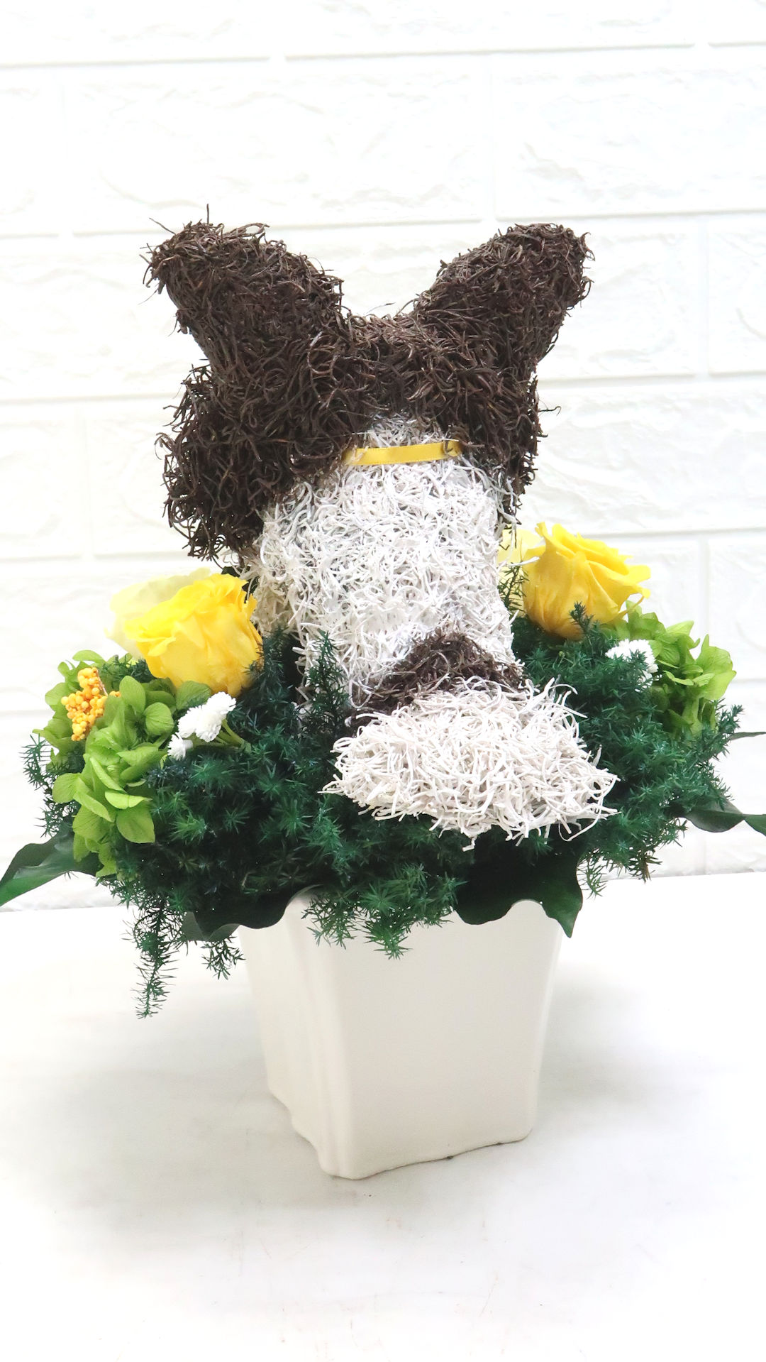 プリザーブドフラワー犬