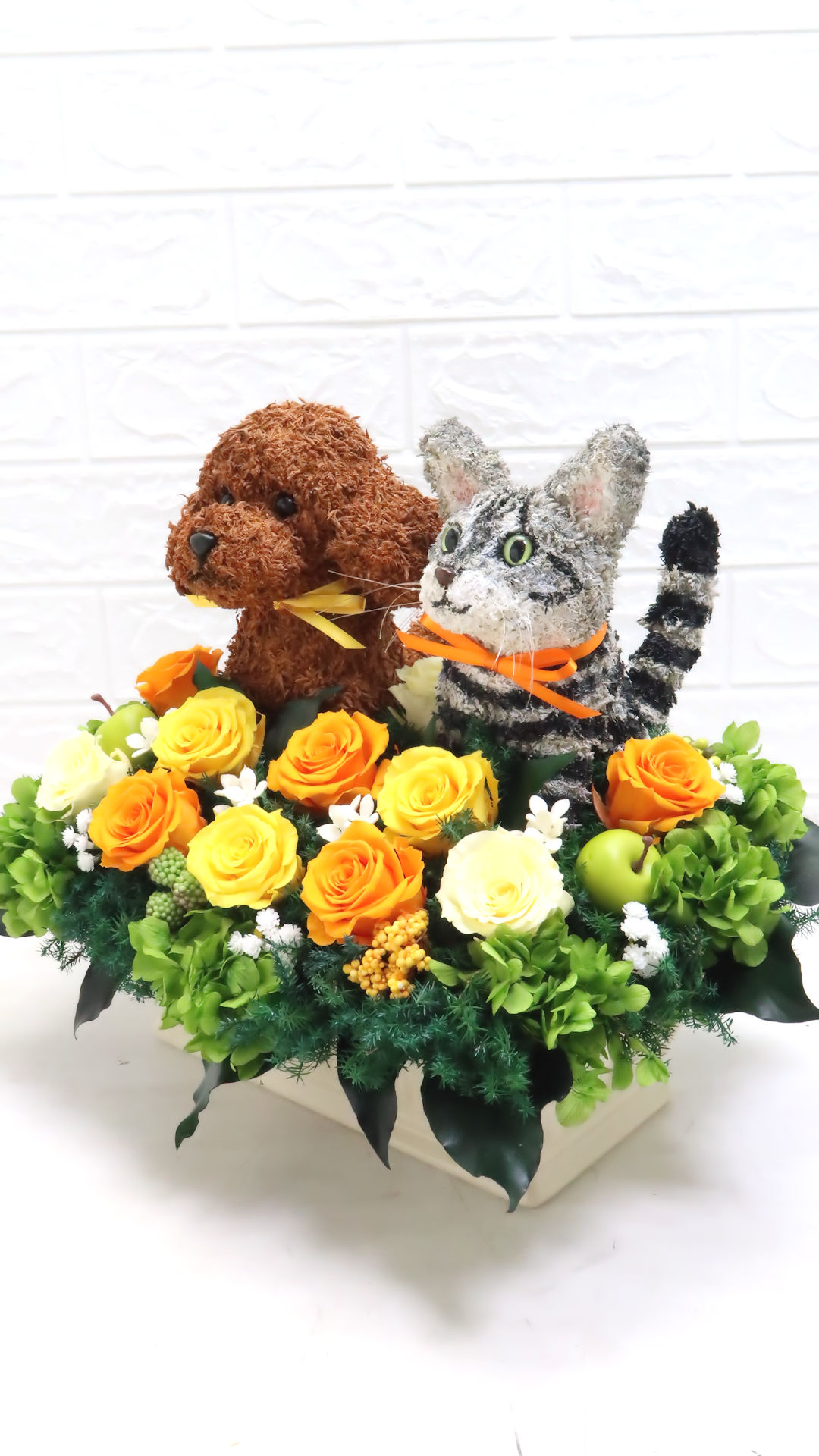 プリザーブドフラワー犬