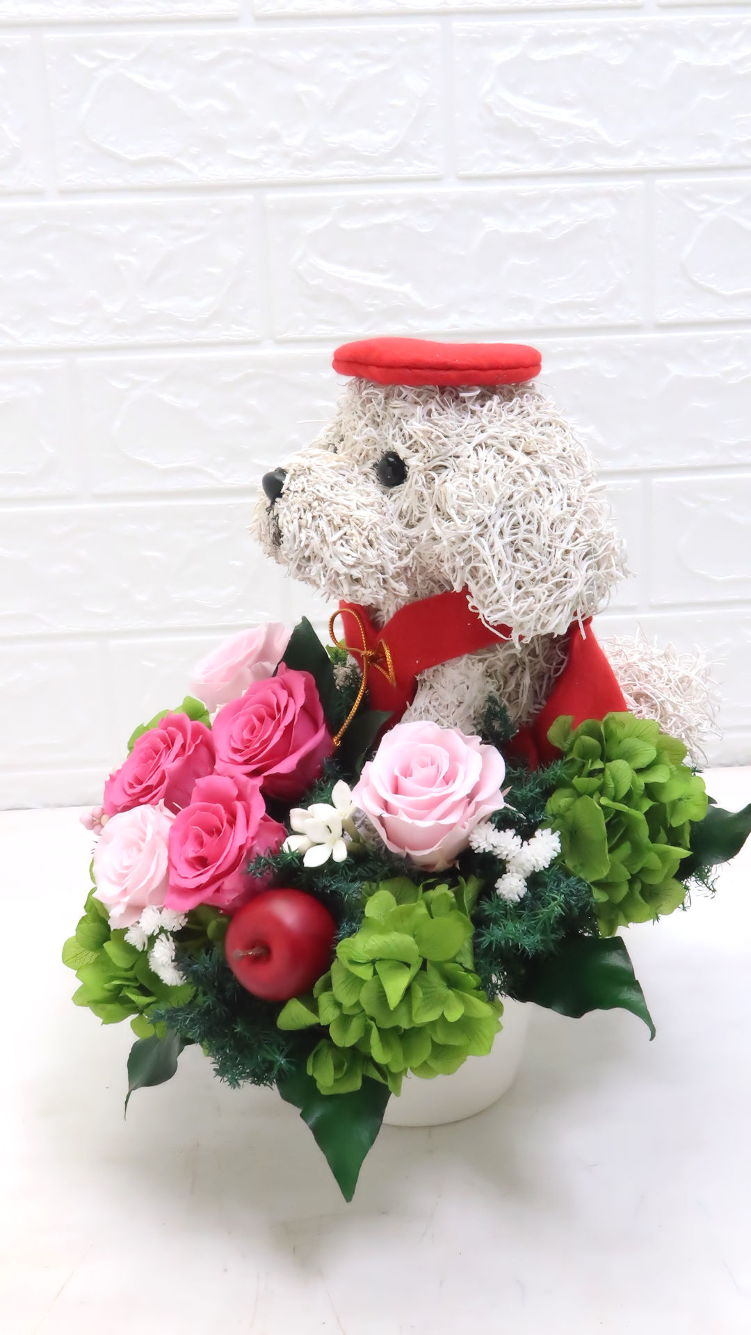 プリザーブドフラワー犬