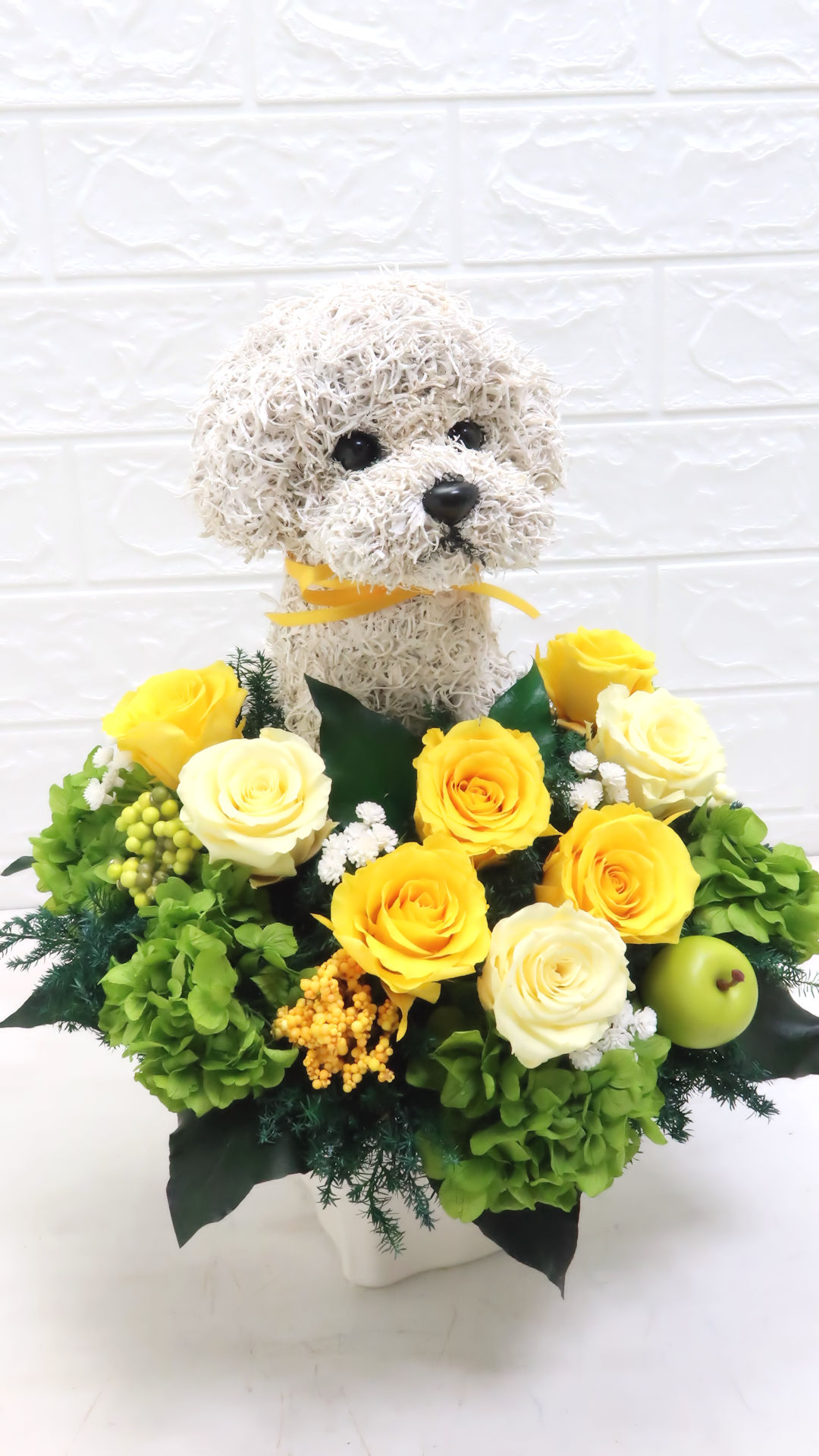 プリザーブドフラワー犬