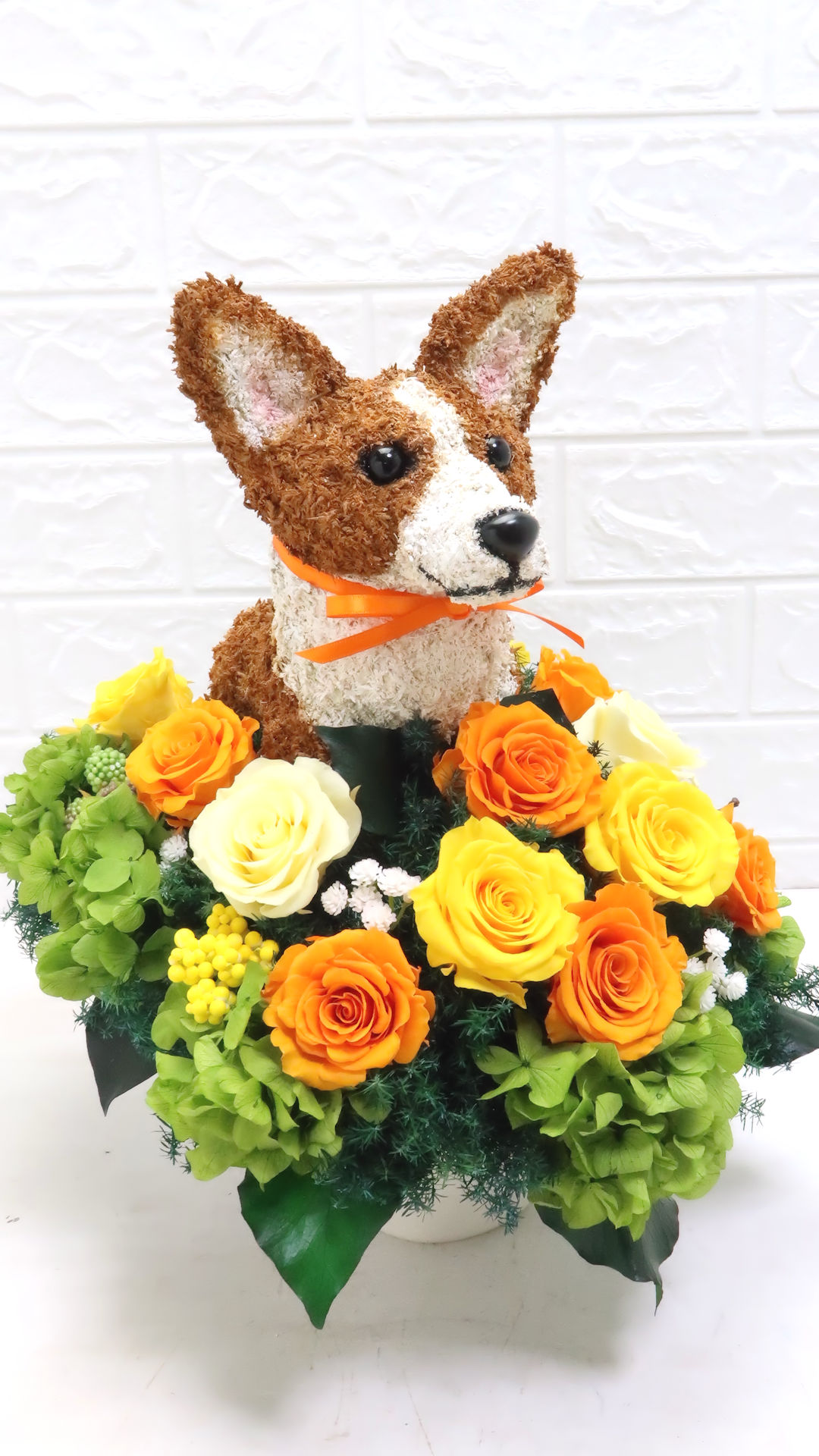 プリザーブドフラワー犬