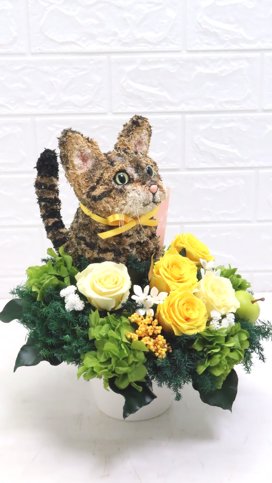 プリザーブドフラワー猫