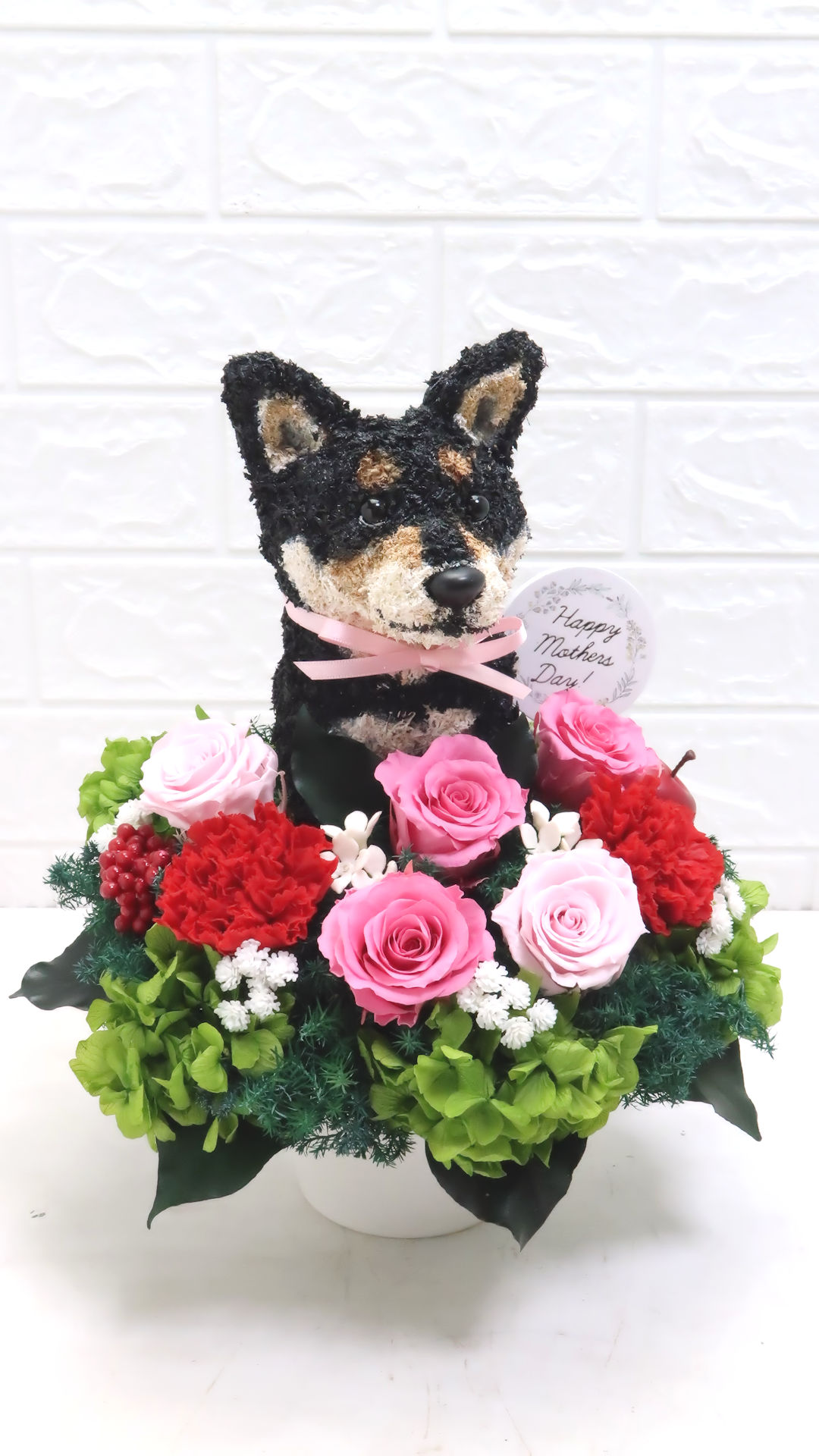 プリザーブドフラワー犬