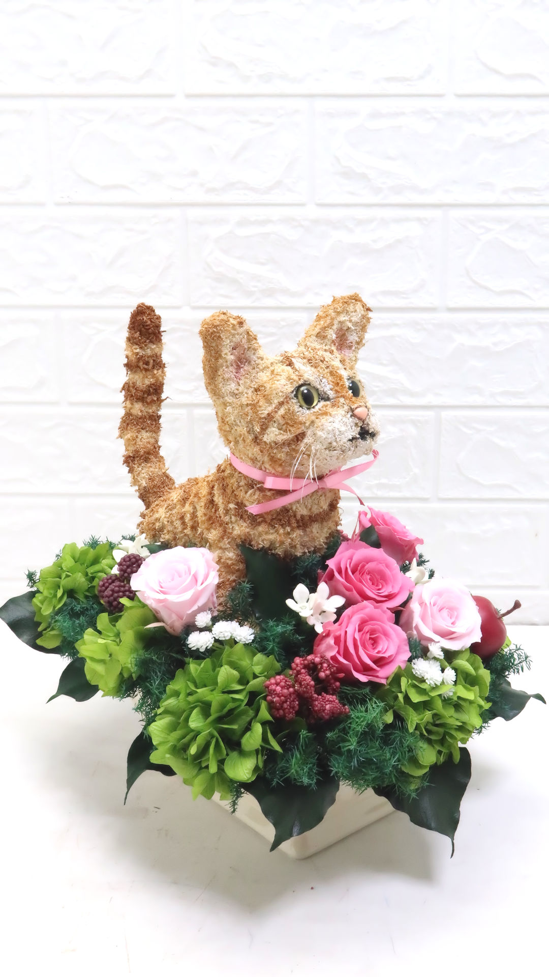 プリザーブドフラワー猫
