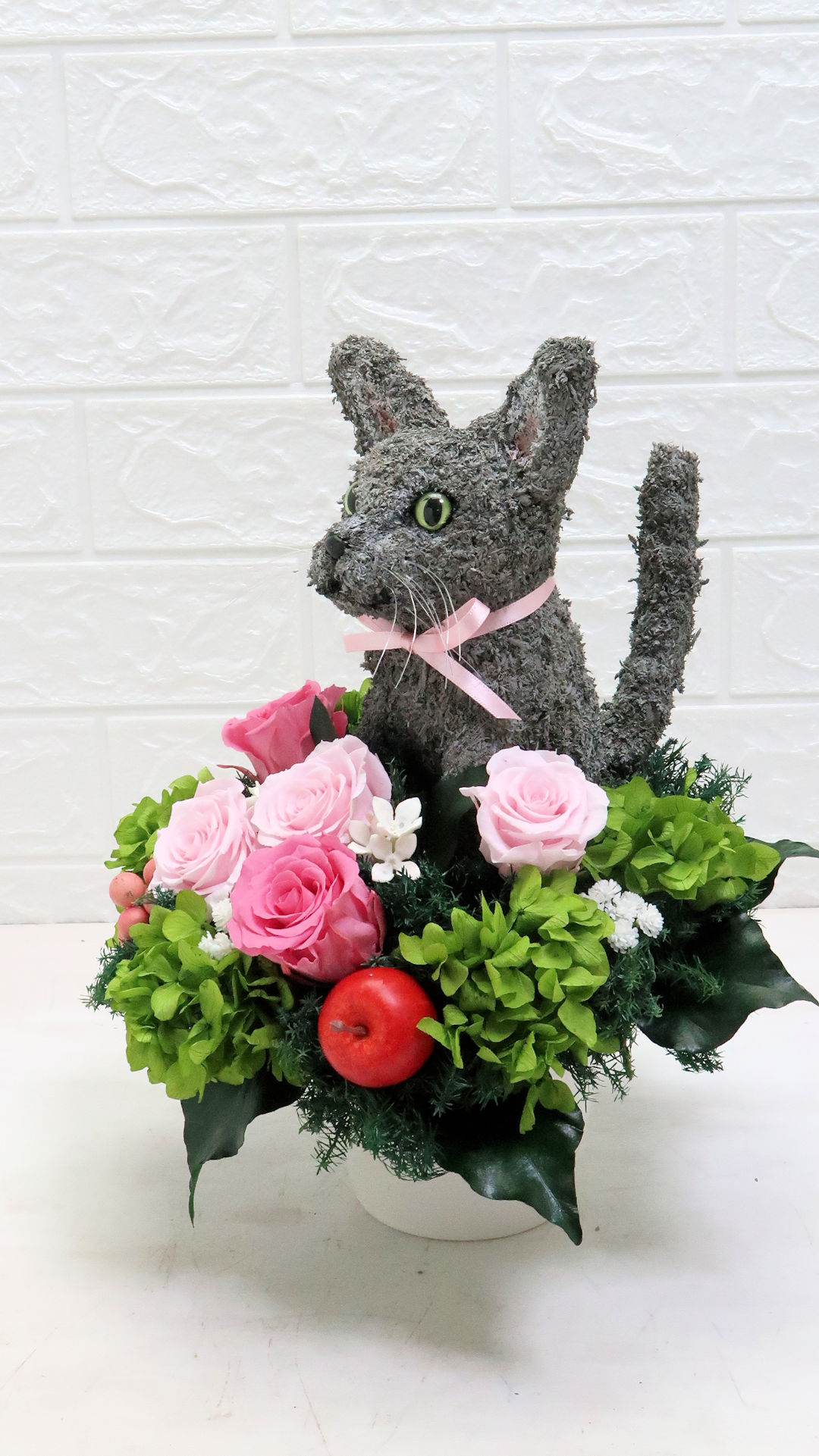 プリザーブドフラワー猫