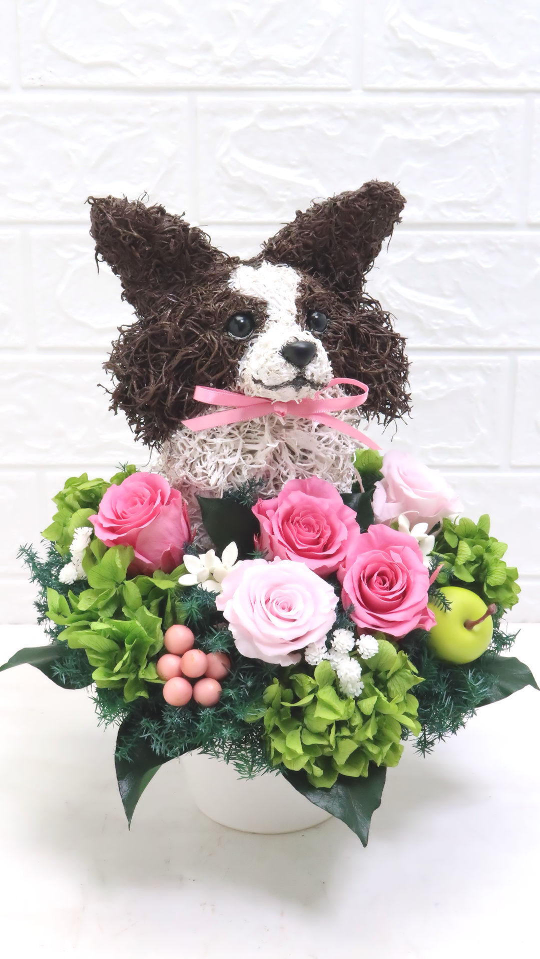 プリザーブドフラワー犬