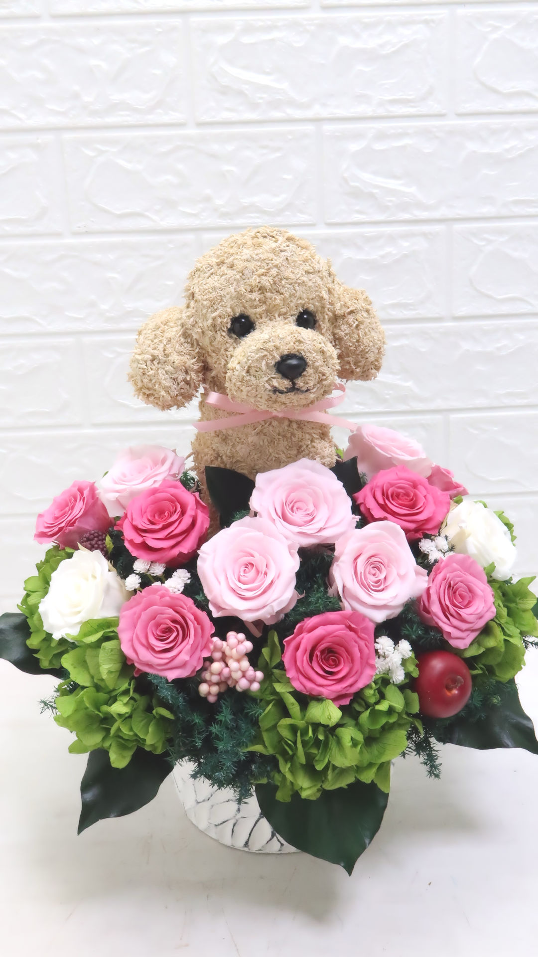 プリザーブドフラワー犬