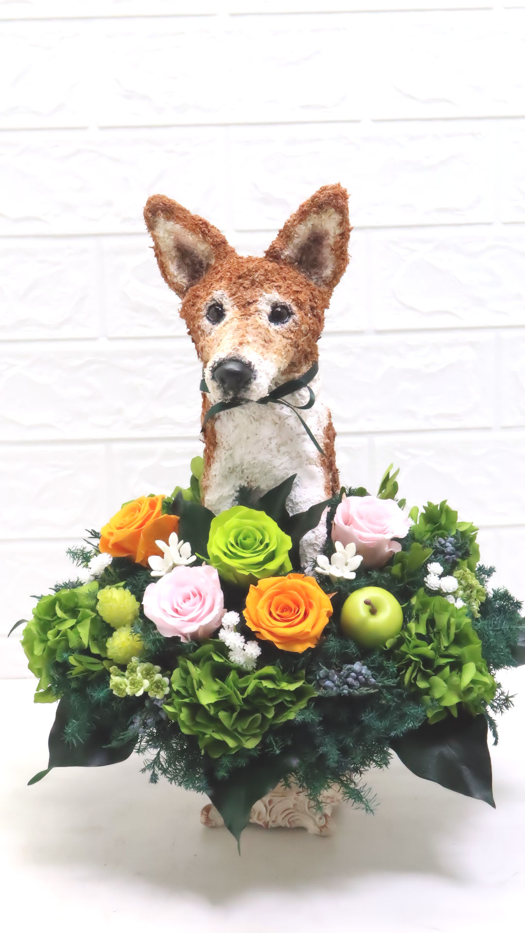 プリザーブドフラワー犬