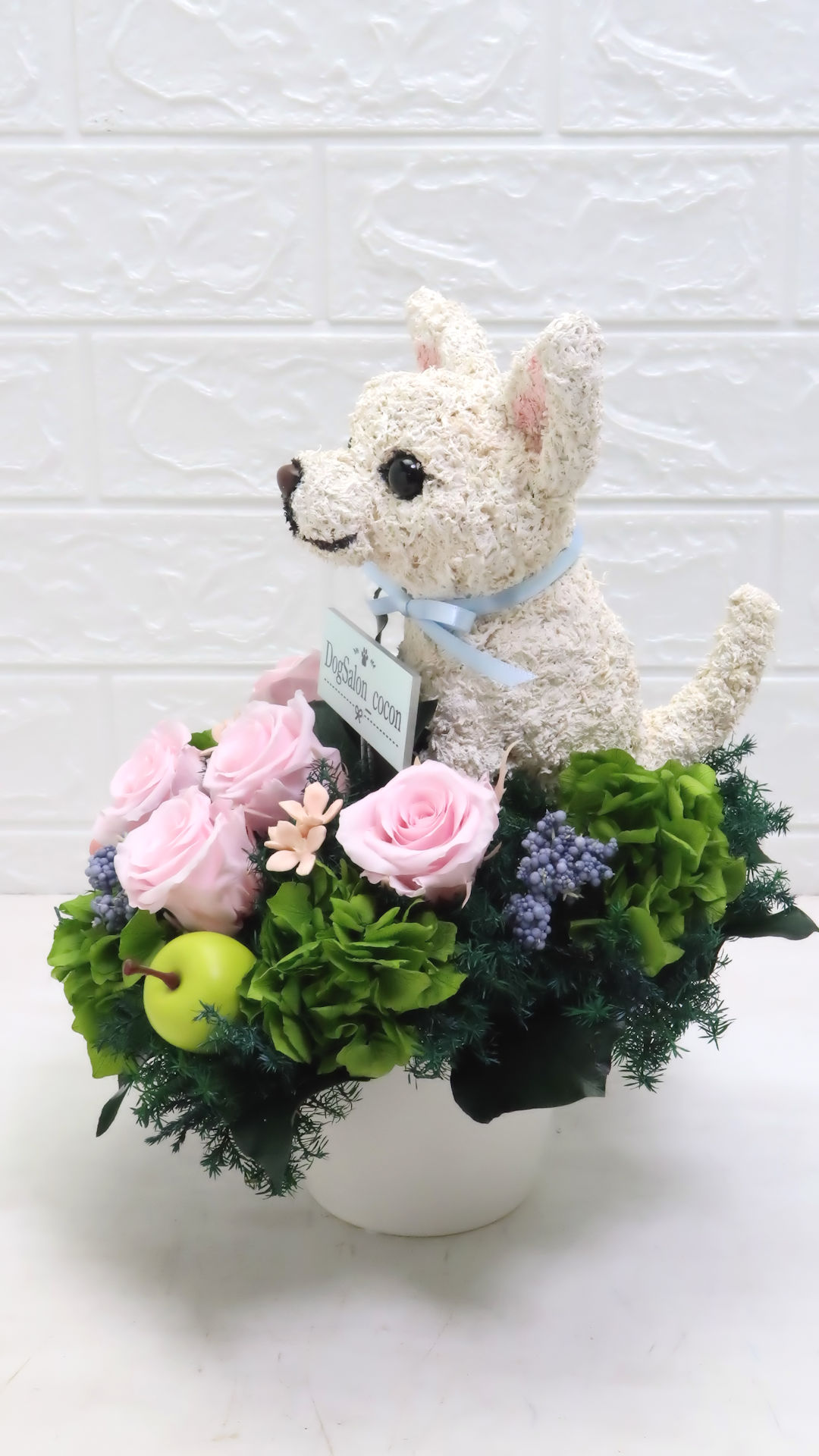 プリザーブドフラワー犬