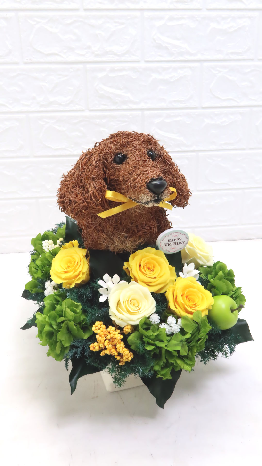 プリザーブドフラワー犬
