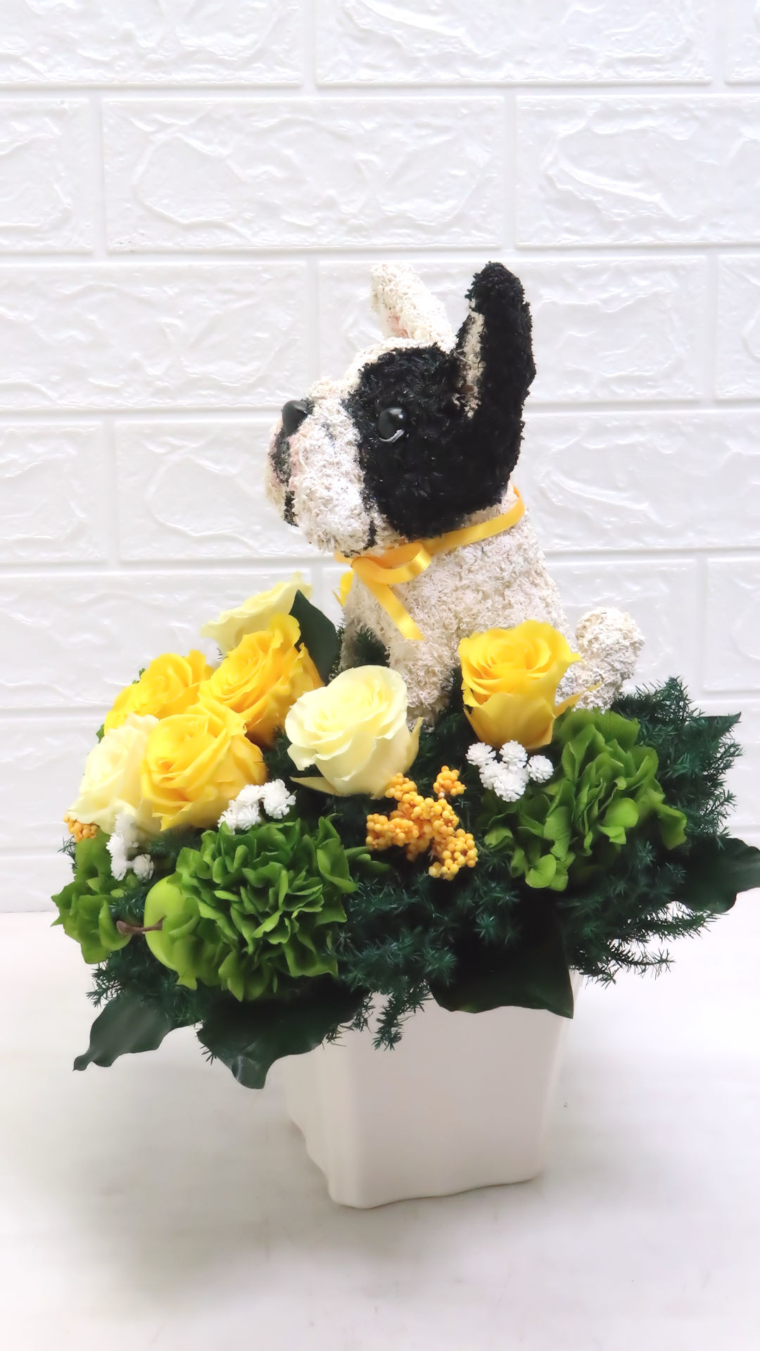 プリザーブドフラワー犬