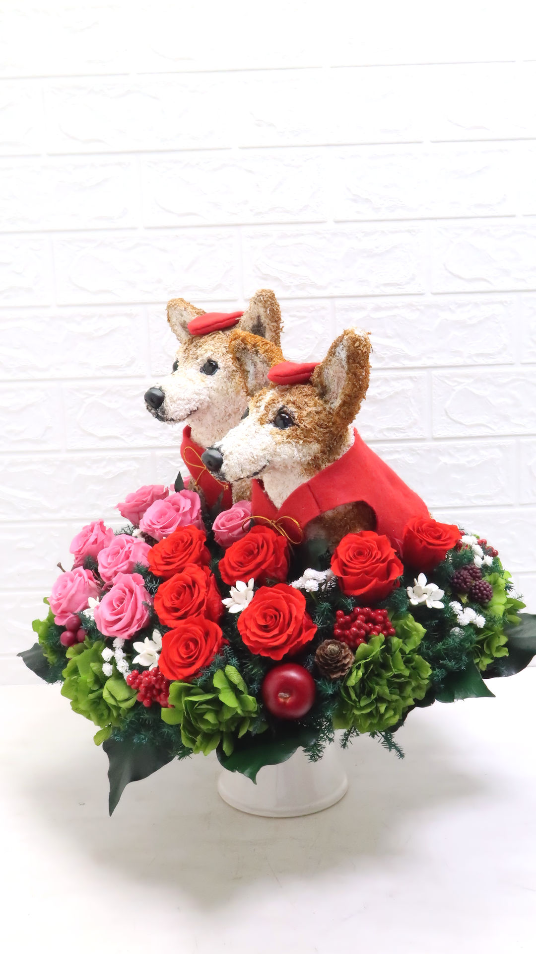 プリザーブドフラワー犬